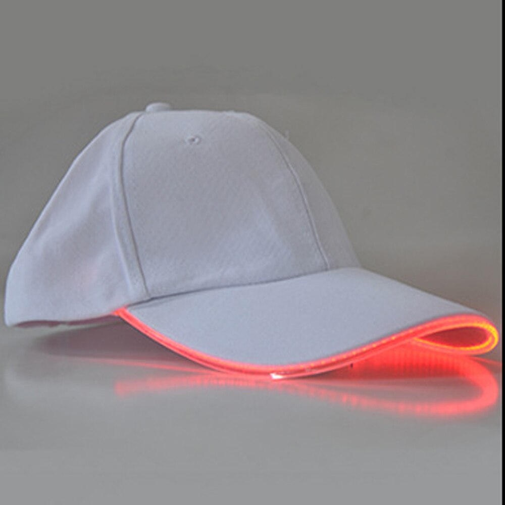 Casquette de Baseball unisexe, couleur unie, lumineuse, LED, fête de noël, tendance, pour femmes et hommes: W Orange