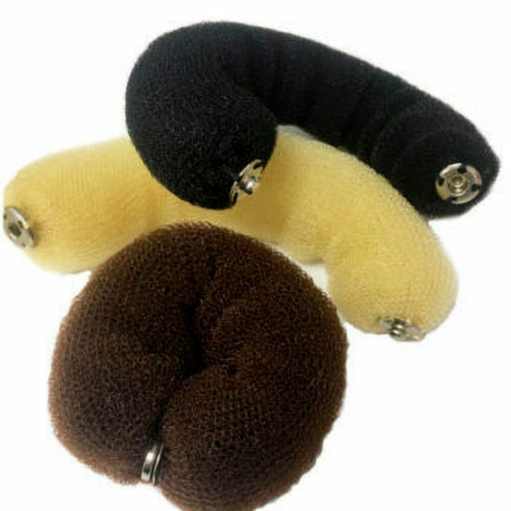 Donut para hacer moños de , esponja mágica de espuma, anillo grande fácil, herramientas de peinado para el cabello, accesorios para el cabello para niñas y mujeres