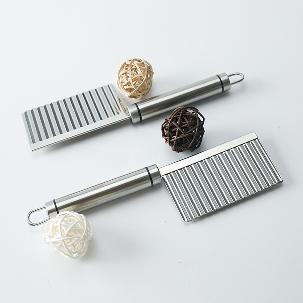 Stainless Steel Potato Cutter Chip Salad Vegetable Crinkle Wavy Cutter Tool French Fries Durable Kitchen Gadgets