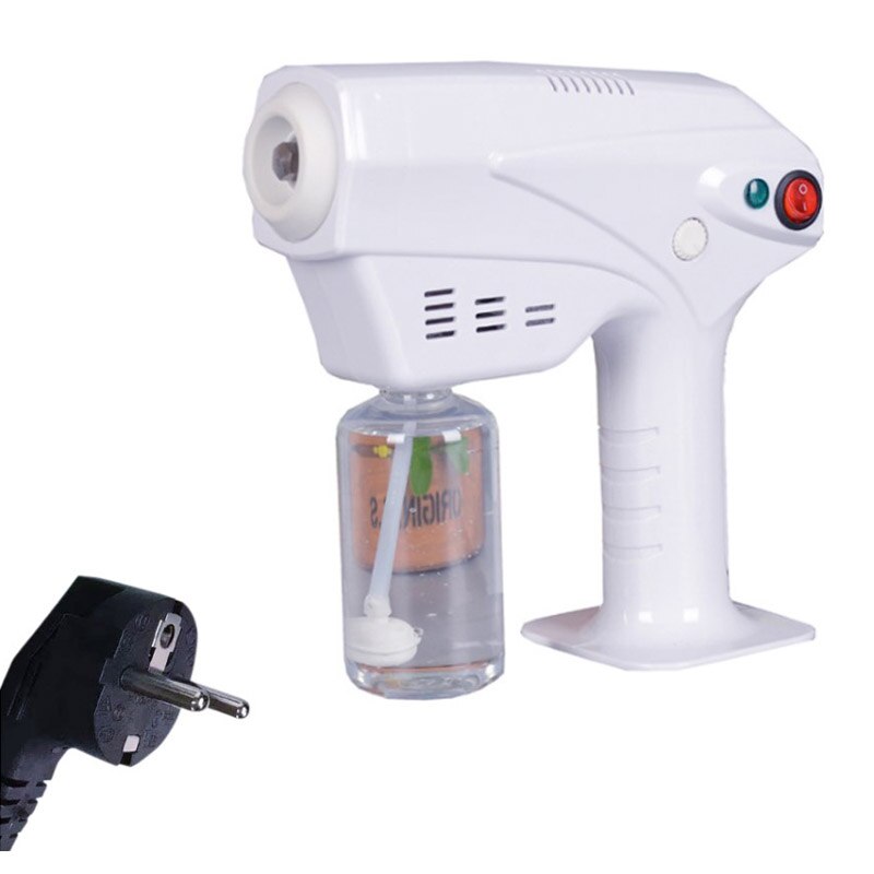 1200w 500ml blå lys nano damp pistol sprøyte tåke desinfeksjon hår spray maskin ultra fin vanntåke håndholdt forstøvning: Eu-plugg 220v