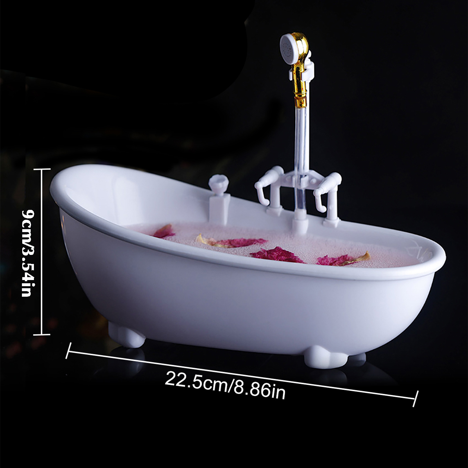 1Pcs Bathtub Cocktail Glass Plastic Electric Cyclic Water Spray Cup Milkshake Cold Drinks Bar TIKI Flip Wine Tumbler: black