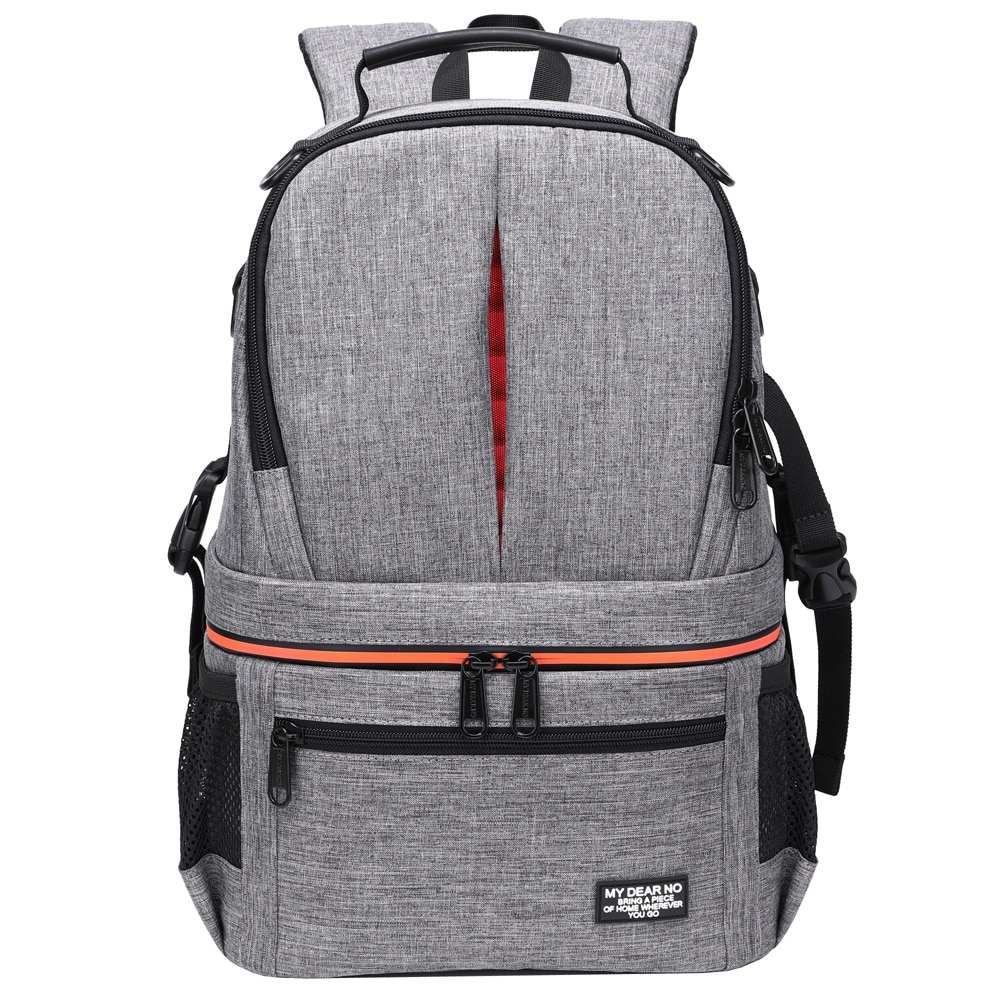 Vanntett kamera dslr skuldre ryggsekk med reflekterende stripe videostativ bæreveske menn kvinner fotografering utendørs reiseposer