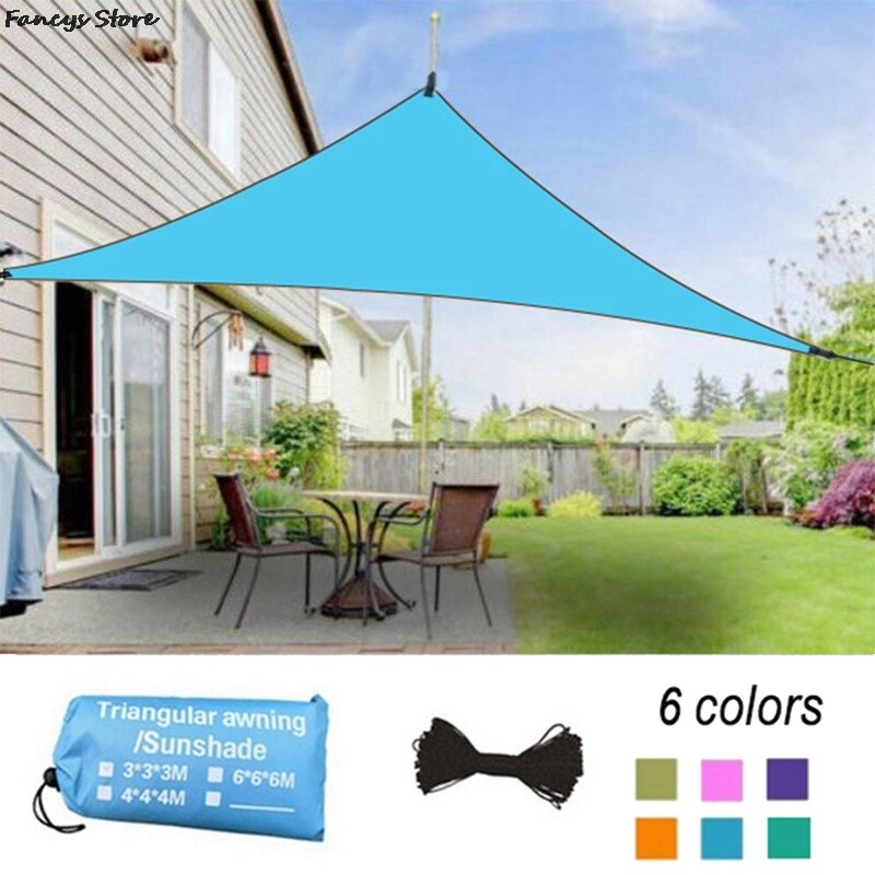 3M Triangle Sun Shade Sail Canopy For Block Sun Shelter For Outdoor Facility Activities Backyard Awning Swimming Pool Villa
