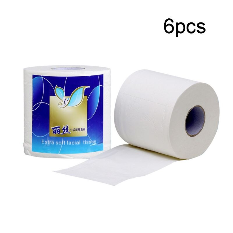 Papier toilette blanc lisse et doux à 6 rouleaux | Papier toilette Premium série professionnelle à 4 plis