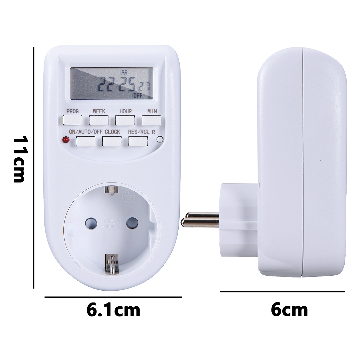 Eu-plugg tidsbryter energisparende uketimer programmerbar digital timer 220v-240v 50hz hage automatisk vanningstidskontakt: Default Title