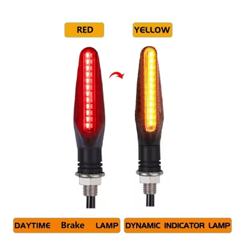 24LED Motorrad LED Blinker Weiß verrotten Bernstein Fließende Indikatoren Vorne Hinten Licht Blinker Blinker Für Schmutz Fahrrad Sport: Schwarz
