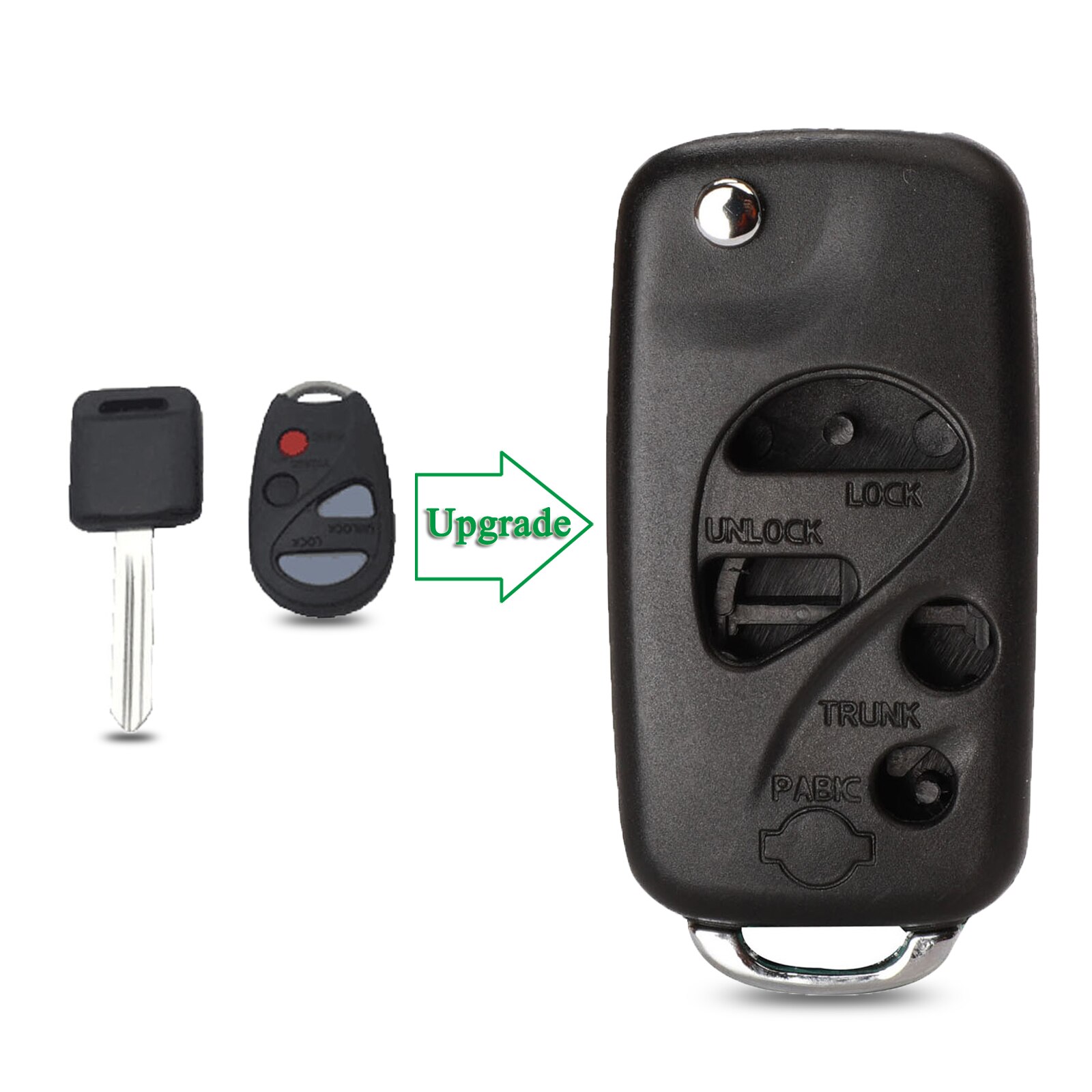 Bilchave 4 Buttons Replacement Modified Folding Flip Remote Car Key Shell For NISSAN Sunny Cefiro Uncut Blade Key Case