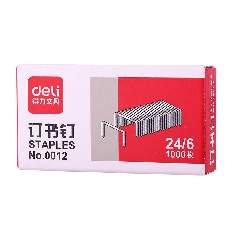 Deli Manual Stapler 360° Rotatable Universal Staple School Business Office Supplies Student Stationery Binding Tool: Staple 1Box 1000pcs