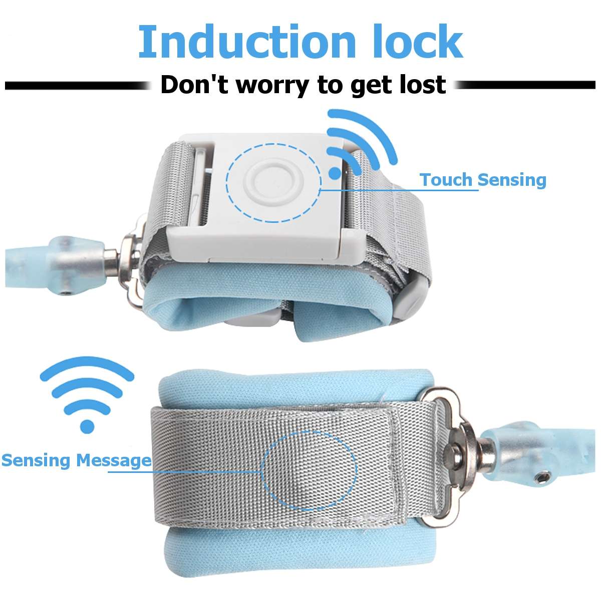 Bracelet de poignet anti-perte pour enfant,ceinture à main de type laisse avec sécurité magnétique, idéal pour la marche en plein air, jusqu'à 1,5/2/2,5 m,