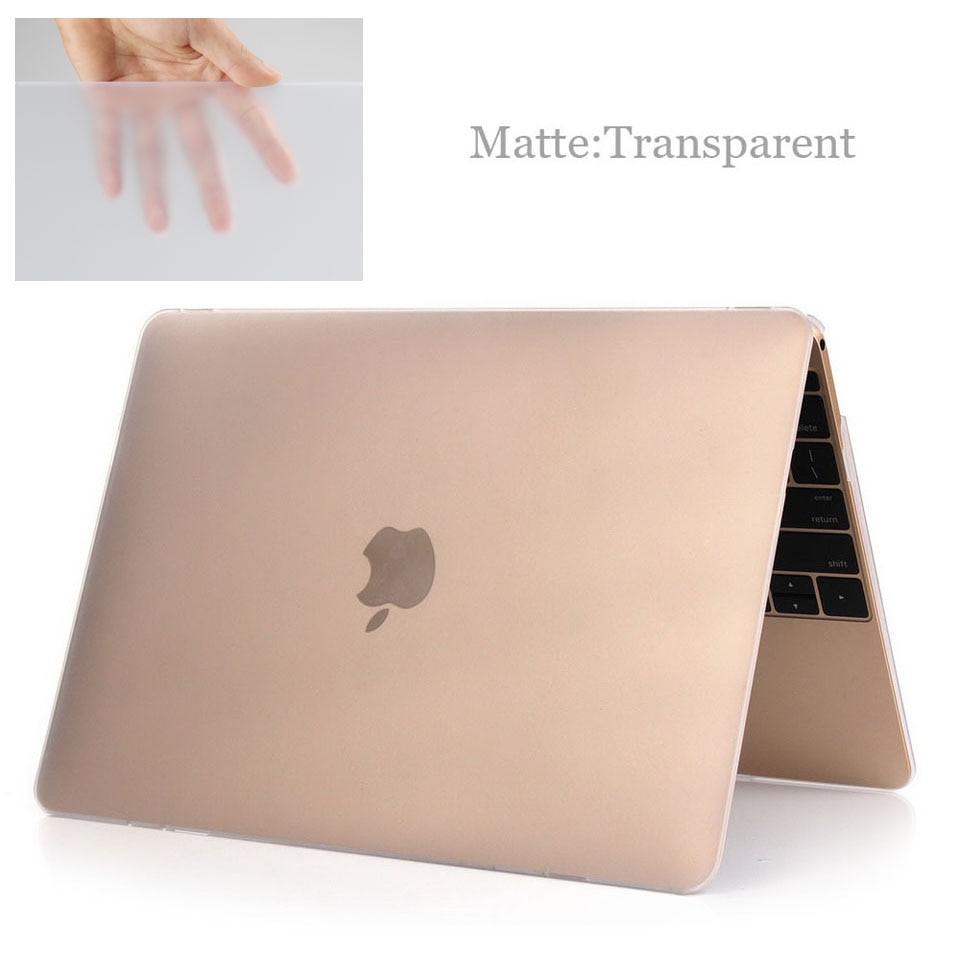 For Apple macbook 12 inch Model A1534, ZVRUA ULTRA THIN Matte / Crystal laptop Case + Transparent keyboard cover