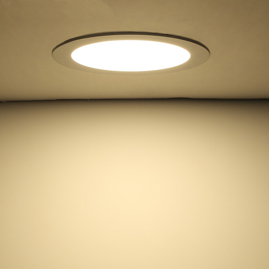LED panel light Ultra thin Downlight lamp 3W 4W 6W 9W led ceiling lights recessed grid downlight slim round panel light