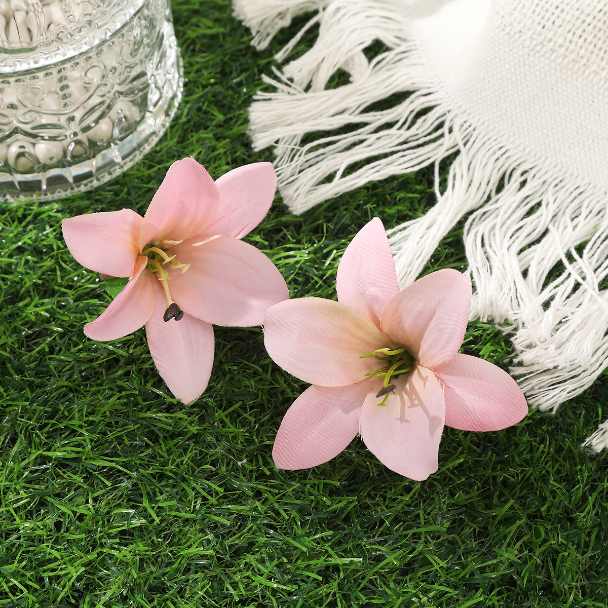 Horquillas de orquídeas simuladas, pinza para el pelo de flor blanca y rosa para mujer, horquilla para foto de playa de viaje de verano, Clip LATERAL, tocados de: PEACOCK BLUE