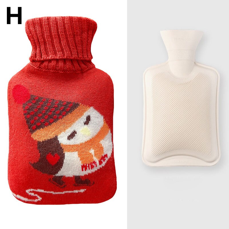 1000ml vandflaskegummi varmt vand baghåndsvarmere mavevarmer jul håndvarmere klassisk håndvarmer: 08