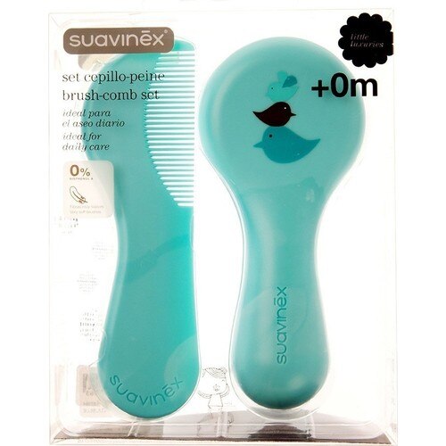 Suavinex Brush Comb Set Baby Blue