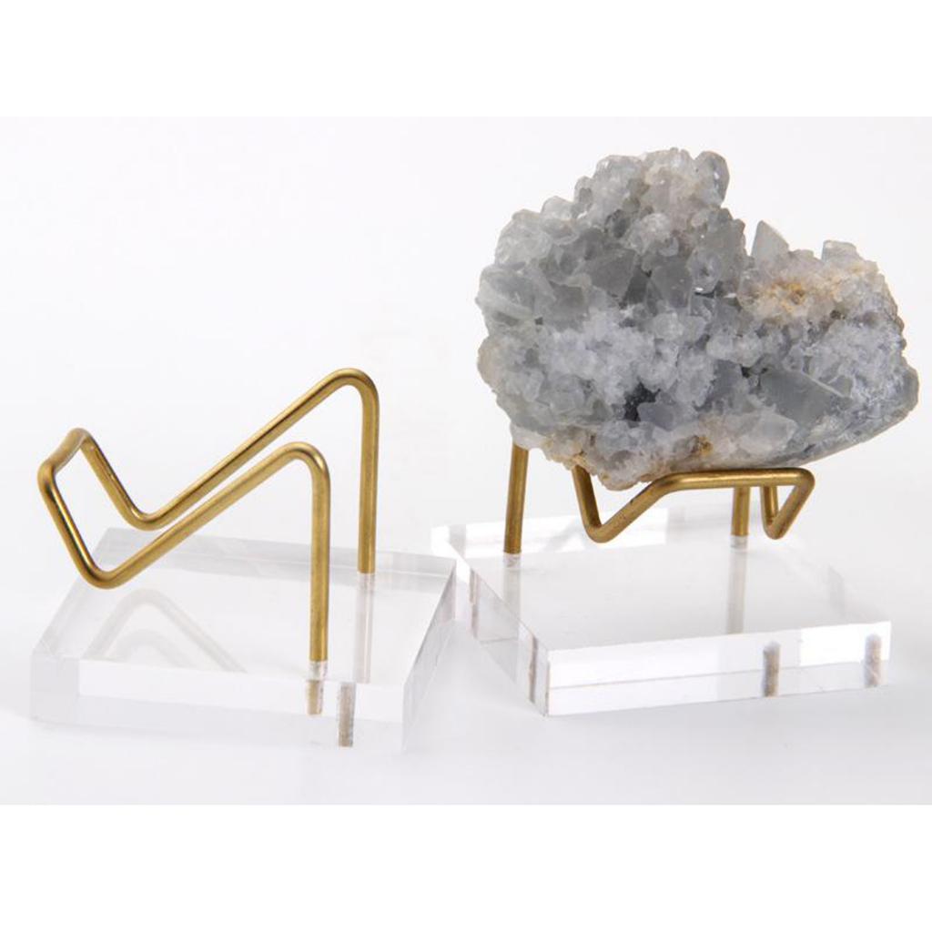 Acrylic shelf stones Crystal cluster stand base home decoration Mineral specimen ores display shelf holder rack