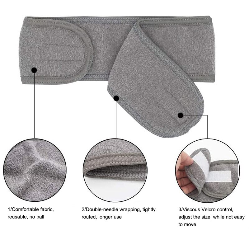 Soft Towel Headband Adjustable Girls Hair Accessories For Sport Makeup Face Washing Bath Salon SPA Facial Hair Band Styling Tool