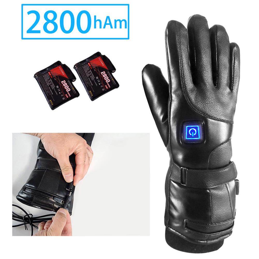 Mannen Vrouwen Oplaadbare Elektrische Warm Verwarmde Handschoenen Batterij Aangedreven Warmte Handschoenen Winter Sport Verwarmde Handschoenen voor Klimmen Skiën
