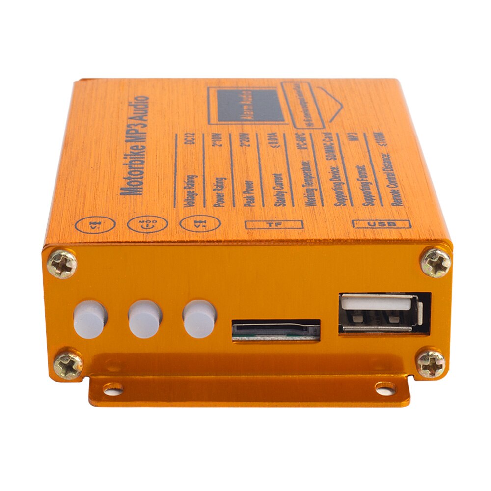 KKmoon-sistema de alarma para motocicleta, reproductor MP3, altavoces, sistema de sonido y Audio, Radio FM, control remoto inalámbrico de seguridad con ranura USB SD