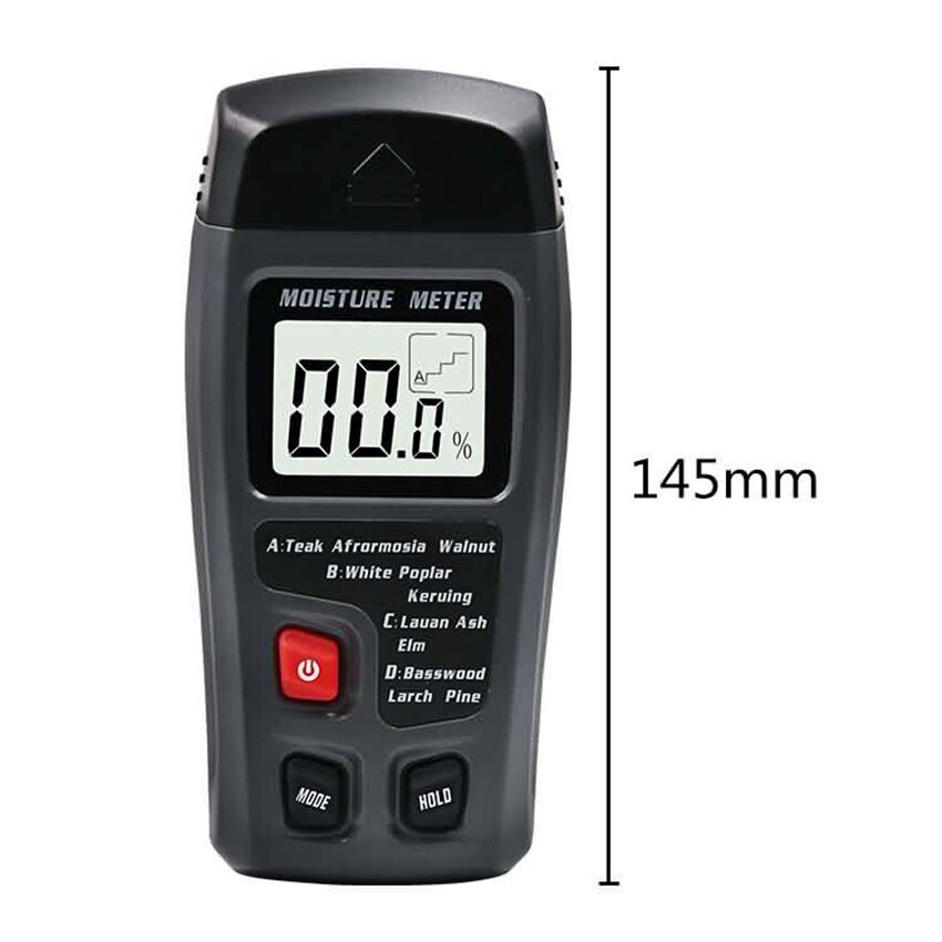 Digitale LCD Display 0-99.9% Hout Vochtigheid Tester Hout/Floor/Carton Vochtmeter 4 Modi Twee Pins timber Vochtige Detector