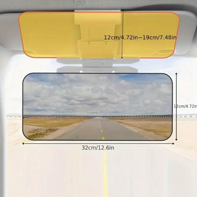 Car Sun Visor Goggle Clip-on Anti-UV Anti-Dazzle Sun Visor Clip-on Extender Rotatable Vision Safety Driving At Night Accessories