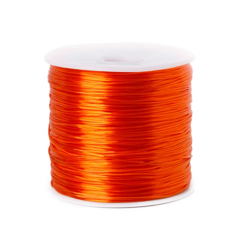 60Meter 0,7mm Stretch Elastische Kristall Perlen Kabel Draht Für Schmuck Machen Gewinde String DIY Zubehör: Orange