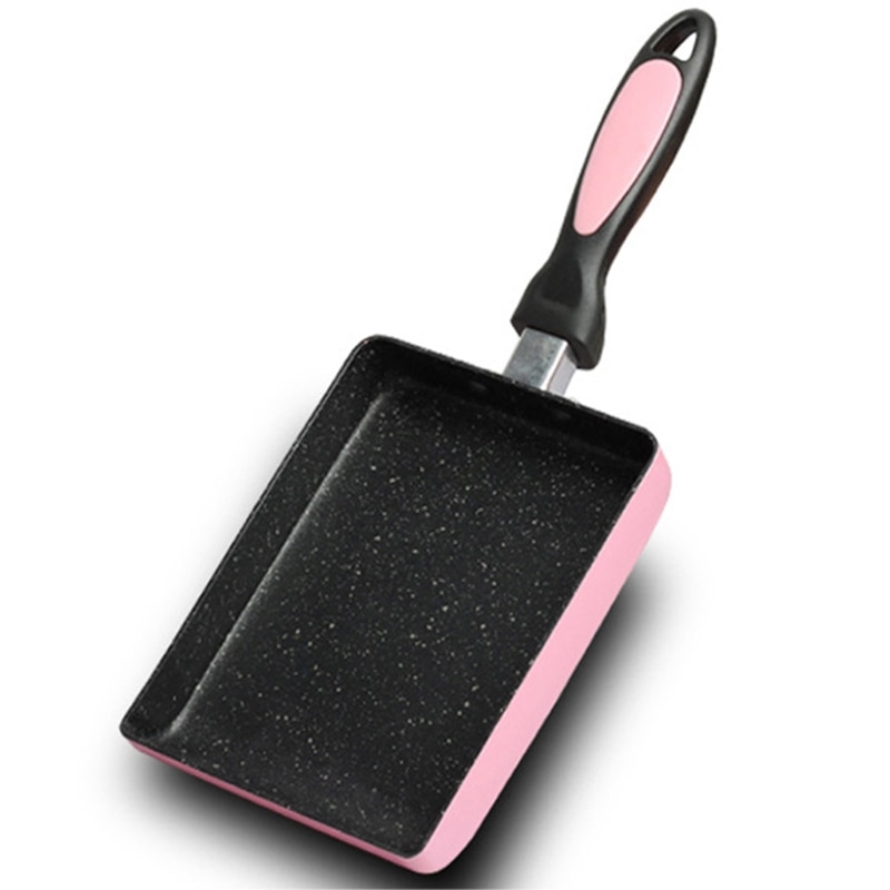 Poêle à Omelette rectangulaire, poêle à œufs Tamagoyaki, pierre de Maifan antiadhésive, poignée Anti-brûlure, petite poêle à frire de Style japonais R9JC