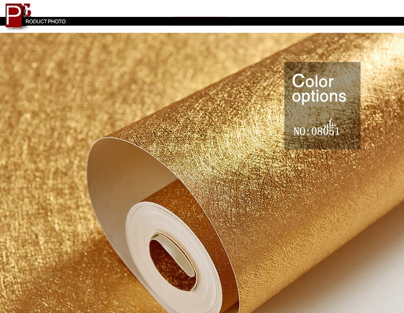 Luxus Reflektierende Draht Zeichnung Gold Folie Tapete PVC funkeln metallisch Wandbild Tapete Wasserdicht für Wohnzimmer Bar 10 M: 08051