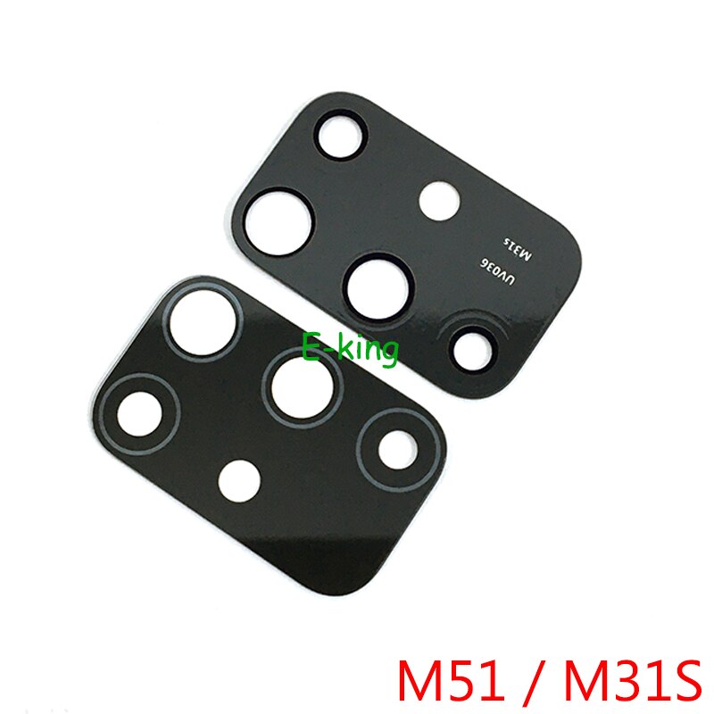 2PCS Rear Back Camera Glass Lens Cover For Samsung Galaxy M51 M31S M317F With Ahesive Sticker Replacement Parts