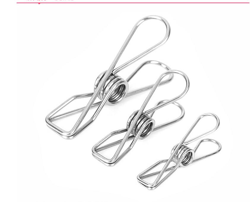 Sainwin roestvrijstalen wasknijpers, handdoekklemmen, sokkenklemmen, broekklemmen, kledingklemmen, ondergoedklemmen, kleine metalen clips voor hangers.