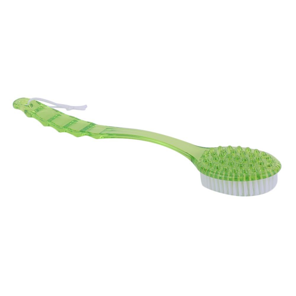 Cepillo para ducha de baño con mango largo, cepillo para frotar la piel y la espalda, accesorios para el cuidado de la salud y el cuerpo, herramienta de frotamiento: Green