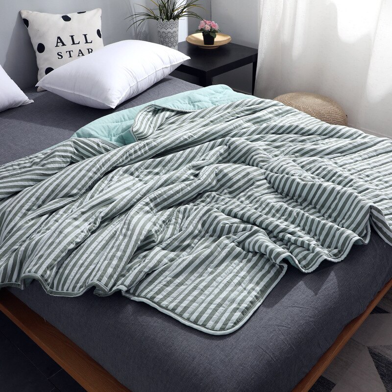 Vasket bomuld utrykt plaid sommerkøler hudvenlig børneklimaanlæg sommer tynd quilt quilt kerne  lb62702