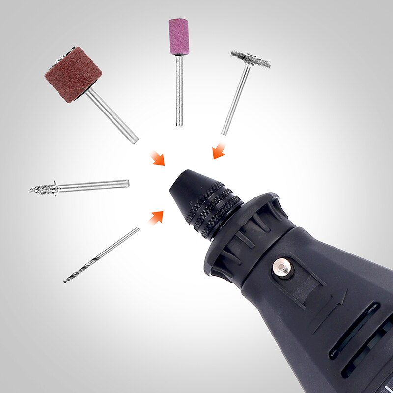 GOXAWEE-accessoire de perceuse universelle, mandrin universel sans clé, outils rotatifs pour perceuse Dremel 8x0,75mm, 3 pièces