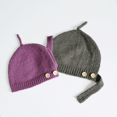 Geborduurde letters effen kinderwintermuts wollen streep gebreide kindermuts gehaakte meisjesmutsen winter jongensmuts babymutsen