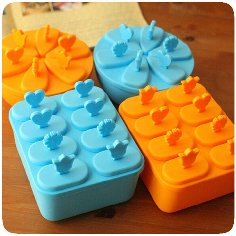 6 zelle DIY Gefrorenes Eis Pop Schimmel Popsicle Hersteller Lutscher Schimmel Tablett Pfanne Küche werkzeuge