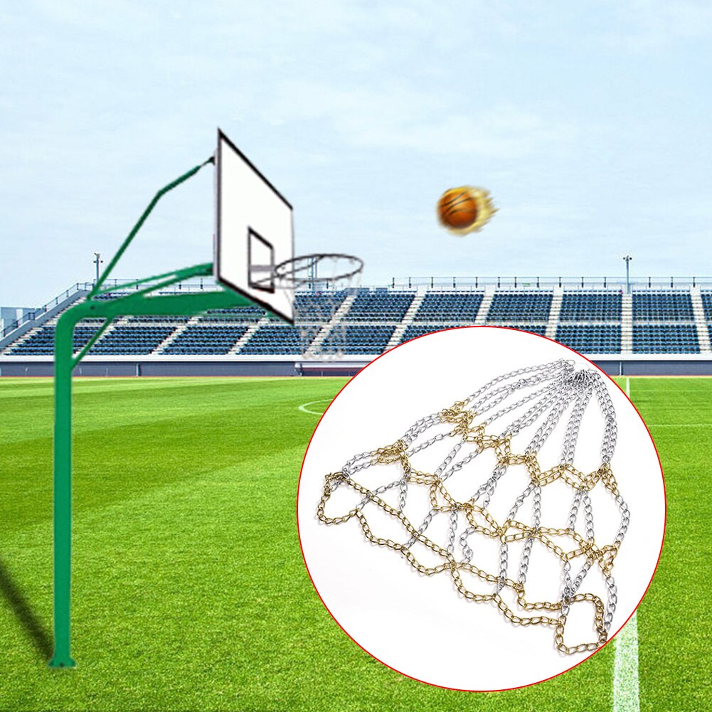 Standard Galvanized Steel Basketball Net Thread Sports Basketball Hoop Mesh Backboard Rim Chain