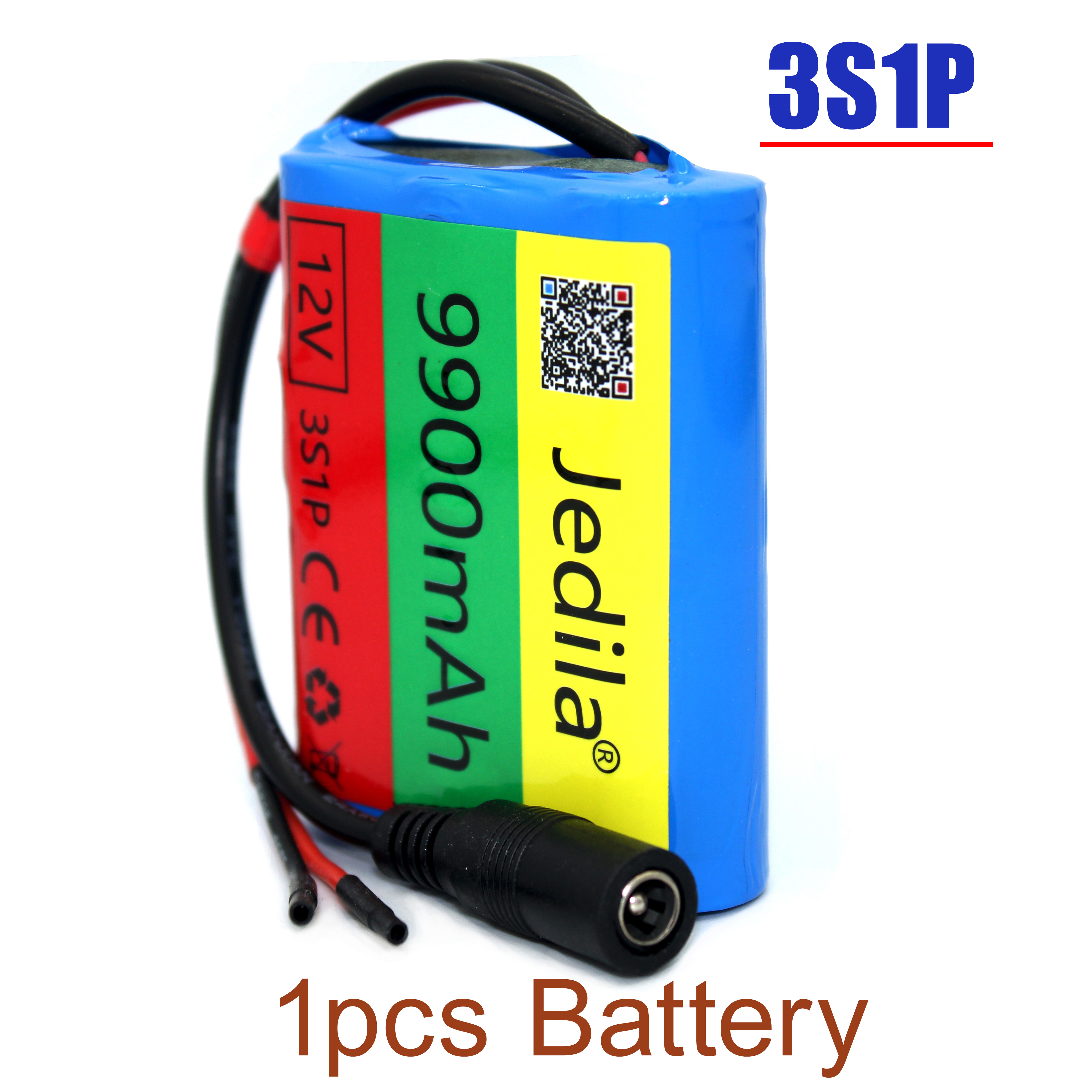 Paquete de batería de litio recargable, 100% V, 9900 mAh, 3S1P, cargador 1a: Negro