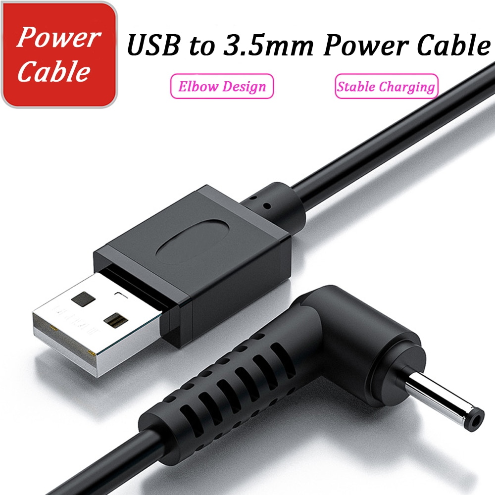 Usb Naar Dc 3.5 Mm Power Kabel Elleboog Lading Kabel 1 M Dc Power Plug Voor DC3.5mm Interface Apparaten Usb datalijnen