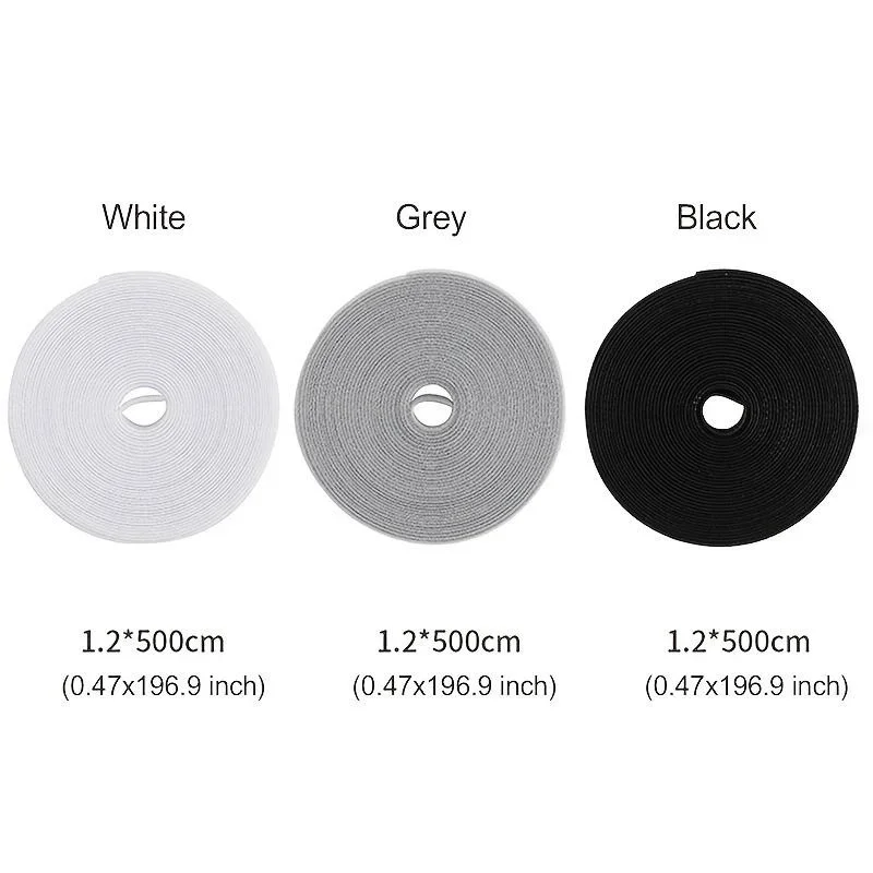 Organizador de cabos reutilizável, 5m, enrolador de fio de mesa, organizador de gravata de cabo, proteção de linha de dados, aparelho de armazenamento