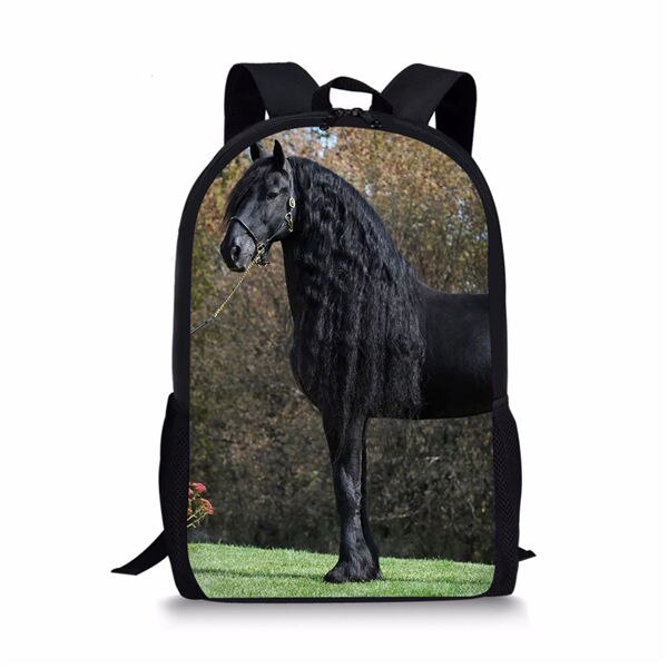 3 stuks/set met een mooi fries paard print patroon schooltas voor jongens tienermeisjes rugzakken kinderen studenten reistas: Cdgx 1513c