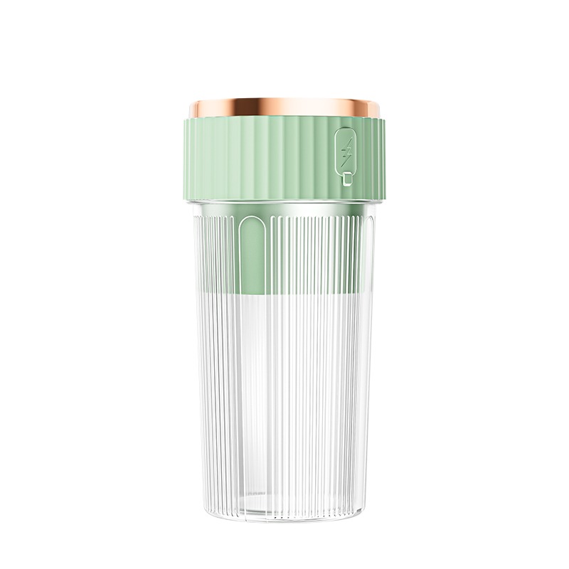 450ml juiceblender 6 blader bærbar fruktjuicer blender oppladbar juicer mini hastighet blender: Grønn