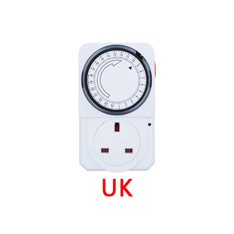 24 timmars cyklisk timerbrytare universell tidtagningsuttag mekanisk timer 230 vac 3500w 16a uk eu cn us plug timers: Storbritannien