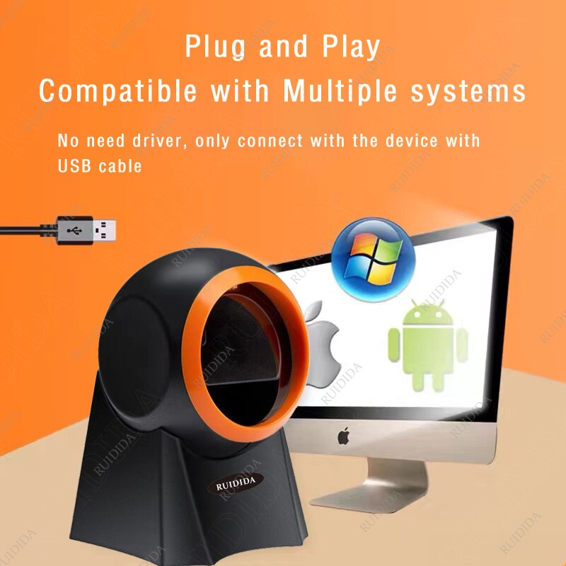 Platform Barcode Scanner 2d Scanner Usb Bedrade Handsfree 2D Desktop Bar Code Reader Ominidirectional Code Scanner Qr Scanner pdf