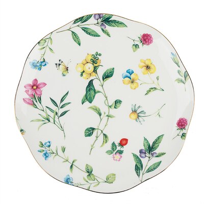 EECAMAIL British Afternoon Tea Bone China Coffee Cup Exquisite Luxury Set Seramic tea Set Limited Dessert plate Valentine's: 10-INCH PLATE