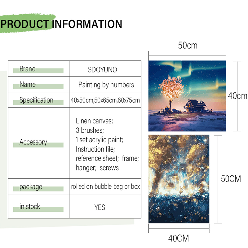 SDOYUNO DIY painting by numbers kits with frame for adults oil Mediterranean seascape acrylic paint set HandPainted home decor