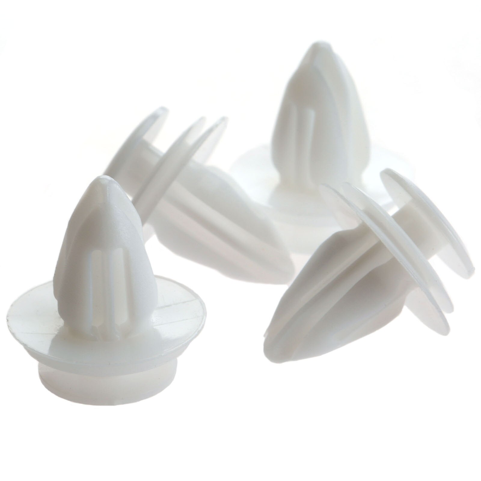 50Pcs White Plastic Auto Retainer Clips 9mm Hole Car Bumper Fender Door Trim Panel Rivets Fastener