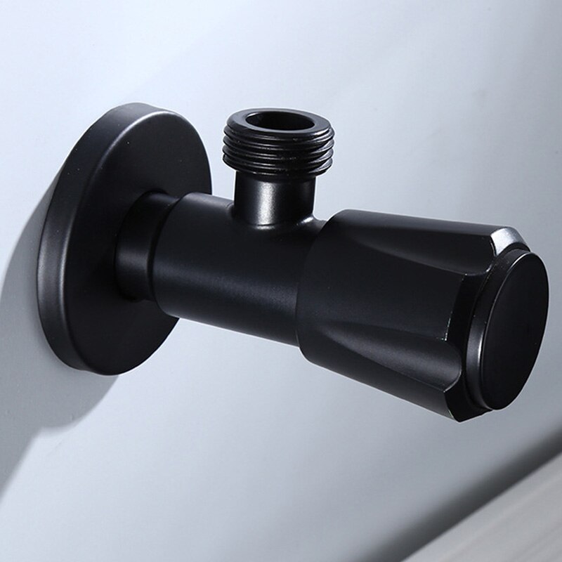 Black Paint Sink Valve Stainless Steel Valve Tap And Cold Universal Water Input Valv Toilet Large Flow Angle Valve Black Tap