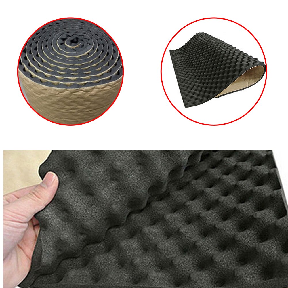 Car Sound Deadener Mat Insulation Acoustic Dampening Foam Subwoofer Mat Black Autos Accessories