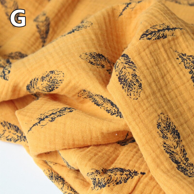 100*135cm pissenlit tissu drapé coton et lin Double gaze crêpe bébé vêtements tissu dames jupe vêtements de nuit tissus: G