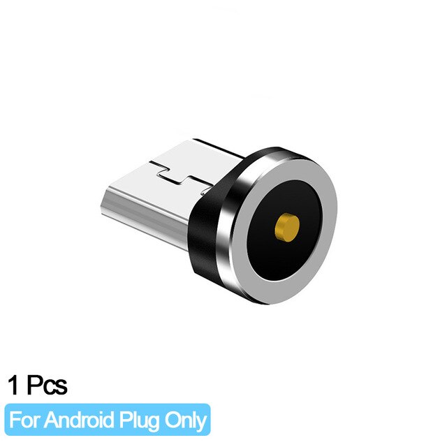 Round Magnetic Cable plug 8 Pin Type C Micro USB C Plugs Fast Charging Phone Magnet Charger Plug For iPhone: for android