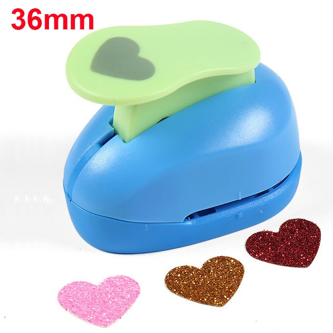 35mm freeship circle punch Embossing device paper cutter crafts scrapbook kid child craft tool hole punches cortador de papel: heart